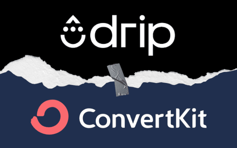 Drip vs ConvertKit comparison image highlighting key differences between the platforms.